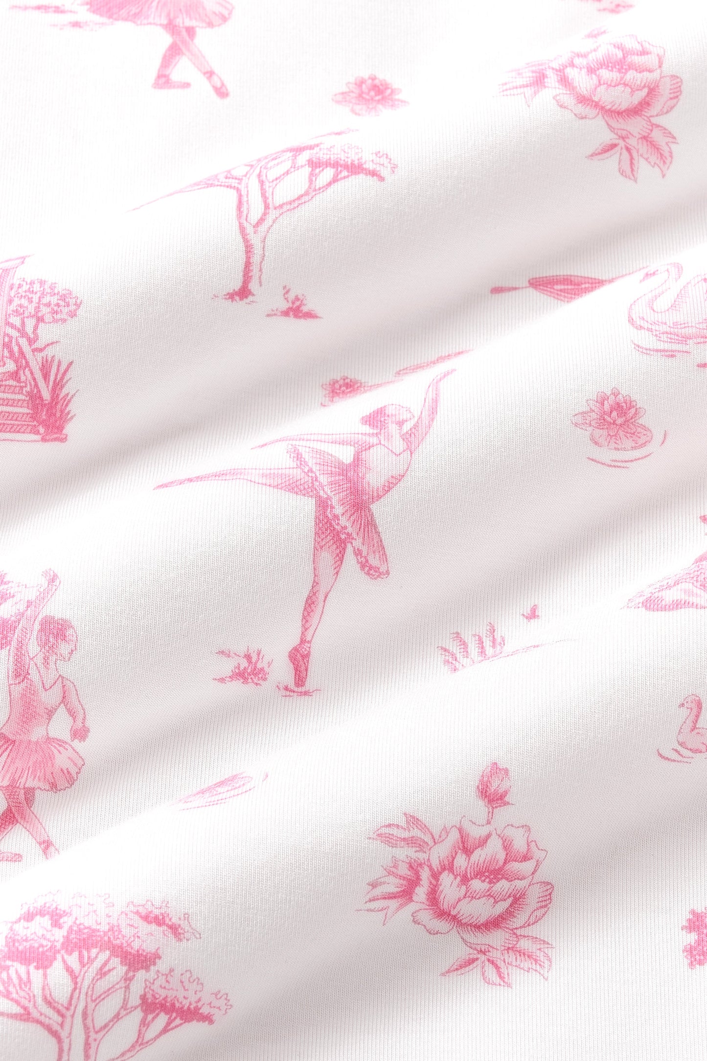 Short Sleeve Pajamas in Toile Ballet