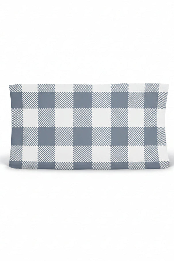 Big Check Changing Pad Cover | Denim