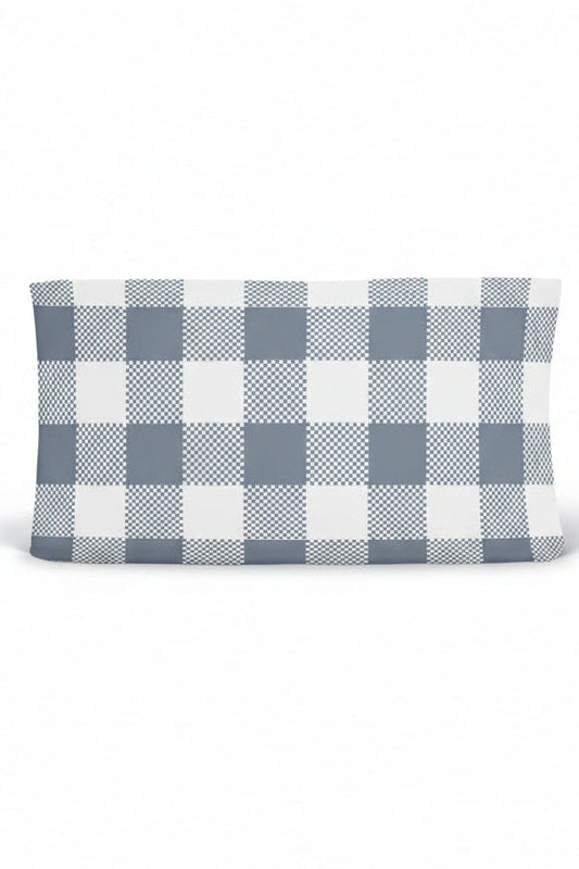 Big Check Changing Pad Cover | Denim